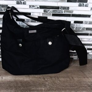 Baggallini Soft Canvas Parachutte Classic Black Tote Bag Crossbody Purse